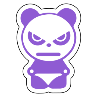 Angry Panda Sticker (Lavender)